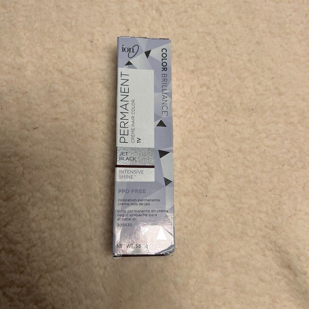 Ion Color Brilliance Permanent Creme Hair Color Jet black 1V